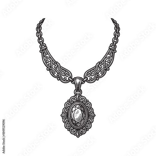 Diamond Pendant Necklace Jewelry Engraving