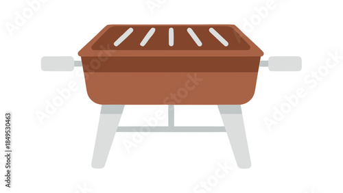 barbecue grill with clipping path