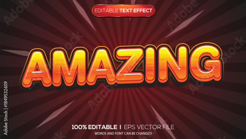 3D text effect amazing theme