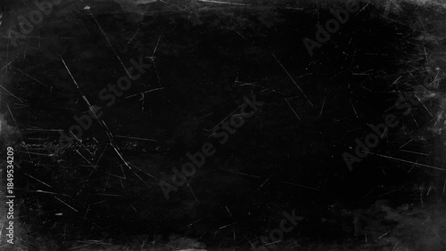 grunge overlay effect with scratch and dust on black background,retro noisy grain dust texture for film or photo overlay effect on black background