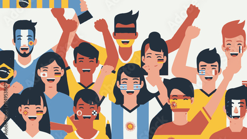 Winning team of businesspeople and businesswomen standing in an office holding hands and giving thumbs up to celebrate company success and teamwork