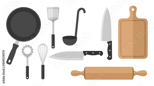 Kitchen Tools 2D Vector Icon Set