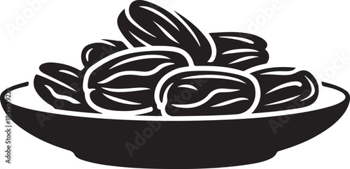 A bowl of fresh dates, a healthy and natural sweet snack or ingredient