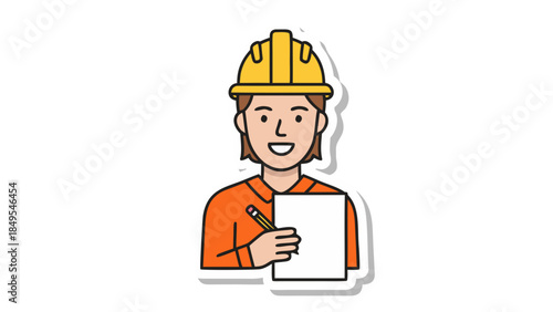 construction worker with helmet