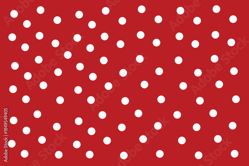 Bright Red Background with White Polka Dots for Creative Designs
