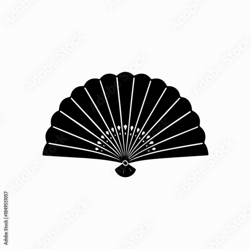 Spanish Hand Fan Silhouette (Abanico) – Traditional Culture Vector