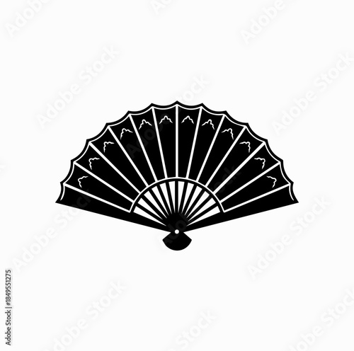 Spanish Hand Fan Silhouette (Abanico) – Traditional Culture Vector