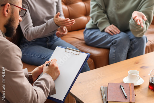 Male family mediator workin...