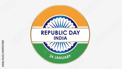 Celebrating Republic Day India 26th January National Pride and Unity with Vibrant Orange Green Colors