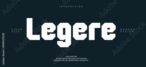 Legere minimal modern alphabet fonts. Typography minimalist neon urban digital fashion future creative logo font.