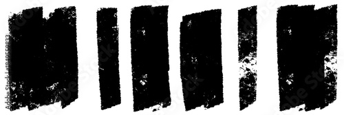 Grunge roller texture mixed with bold linocut lines. Rough paint layers blend with brush strokes, adding raw grunge energy with repeated roller, brush and paint accents in linocut style.