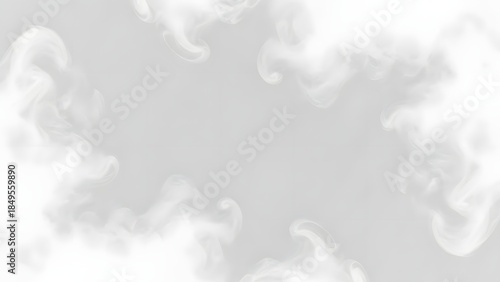 White clouds in a clear sky.