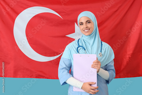 Young female Muslim doctor ...