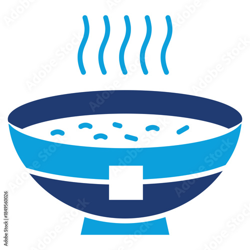 soup flat blue icon