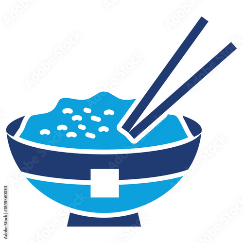 rice    flat blue icon