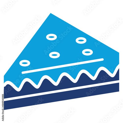 sandwich flat blue icon