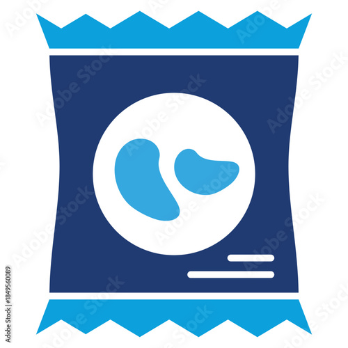 snacks flat blue icon