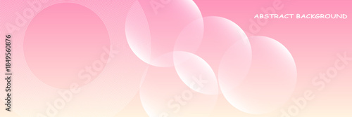 Minimalist banner background, pastel colorful, pink and yellow gradations. Circle effect style geometric, abstract background. suit for bussines, banners