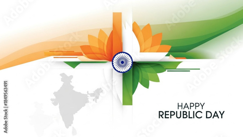 Celebrating India's Republic Day with Patriotism and Pride National Flag Colors Orange Green White