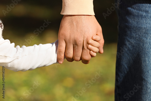 Little girl with her father...