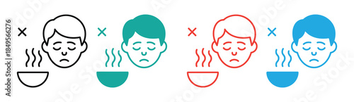 People reacting to food temperature discomfort