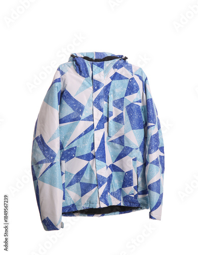 Hanger with blue ski puffer...
