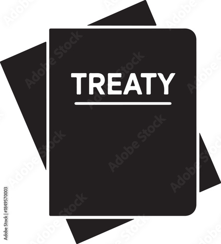 An icon representing a legal or international treaty document, symbolizing agreements and diplomacy
