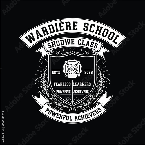 Wardire School Shodwe Class Fearless Learners Powerful Achievers Emblem.