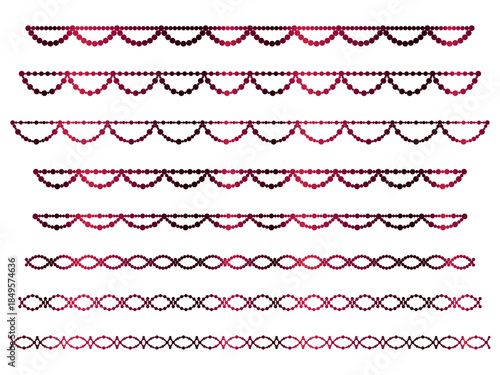 丸、半円ラインうろこ1、11ワイン