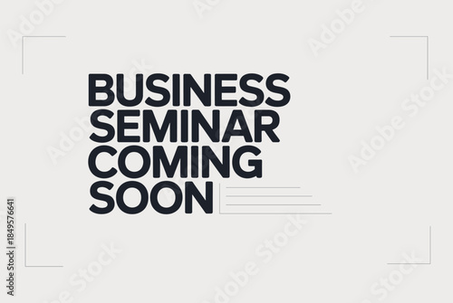 Modern business seminar announcement
