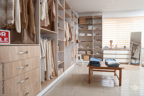 Interior of boutique with s...