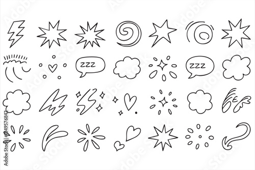 Minimal Doodle Accent Elements Illustration for Creative Layouts