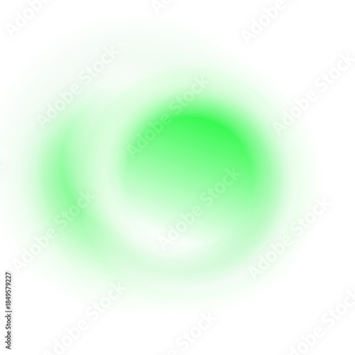 Abstract green earth gradient background. Blurry fresh green, blue color circle gradient shape. Vector soft fresh backdrop. Aura gradation circle. Iridescent color. Zen space concept. Gradation circle