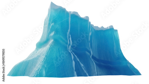 Konstfotografi Striking blue iceberg PNG isolated on transparent background, glacial ice format