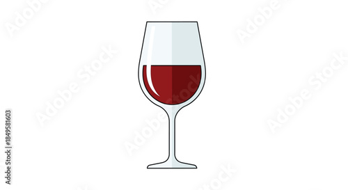 Elegant Glass of Red Wine.