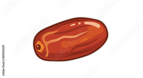 Single date fruit illustration on a white background.