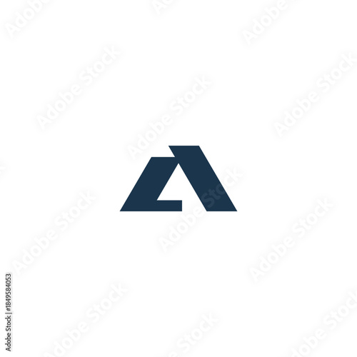 Minimalist dark blue abstract angular logo on white background. Free Download Minimalist dark blue abstract angular logo on white background. - GFXLoad