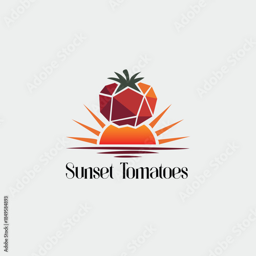 Restaurant Logo Design : -  Sunset Tomatoes