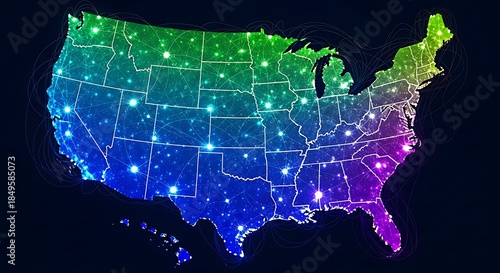 Digital Connectivity Across the United States Map