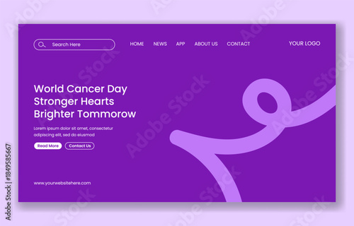 World Cancer Day Flat Cartoon Hand Drawn Illustration for Social Media Landing Page