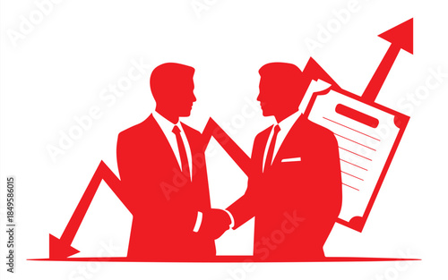 Dynamic business deal closing with a handshake, symbolizing growth and success in a vibrant, modern style that speaks to innovation and partnership