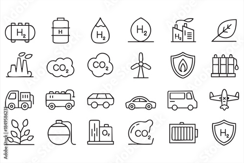 Natural Disaster and Weather Line Icons for Climate and Emergency Systems