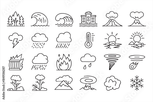 Harvest and Thanksgiving Line Icons for Festive Marketing and Design