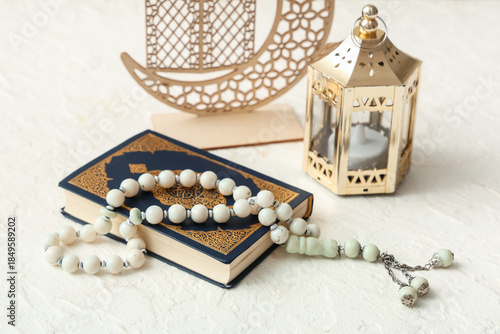 Koran, Muslim lamp and pray...