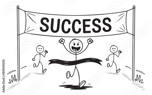 Achieve success and celebrate crossing the finish line, while others lag behind in the race to the top, a motivational challenge for your business