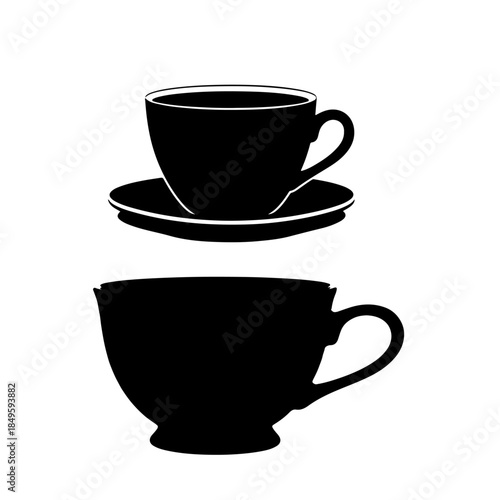 silhouette of a cup
