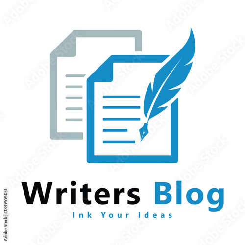 Writing blog logo content logo template