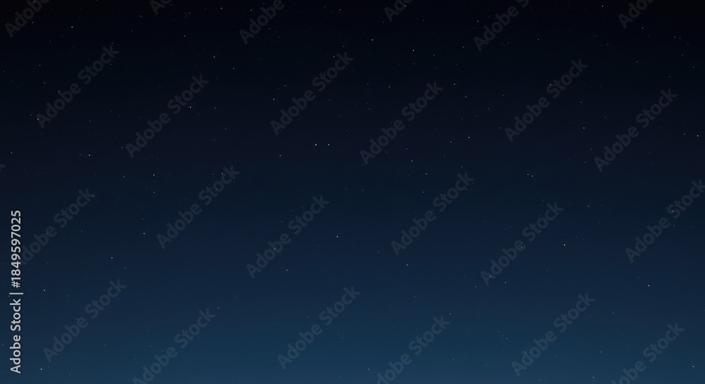 Fototapeta premium Night sky, dotted with stars, gradient dark blue