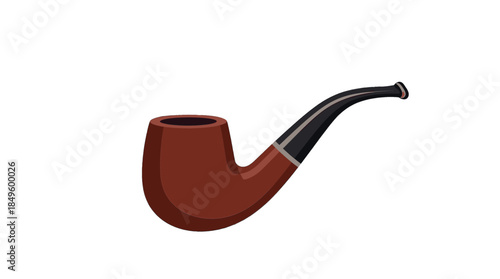Brown Tobacco Pipe Illustration