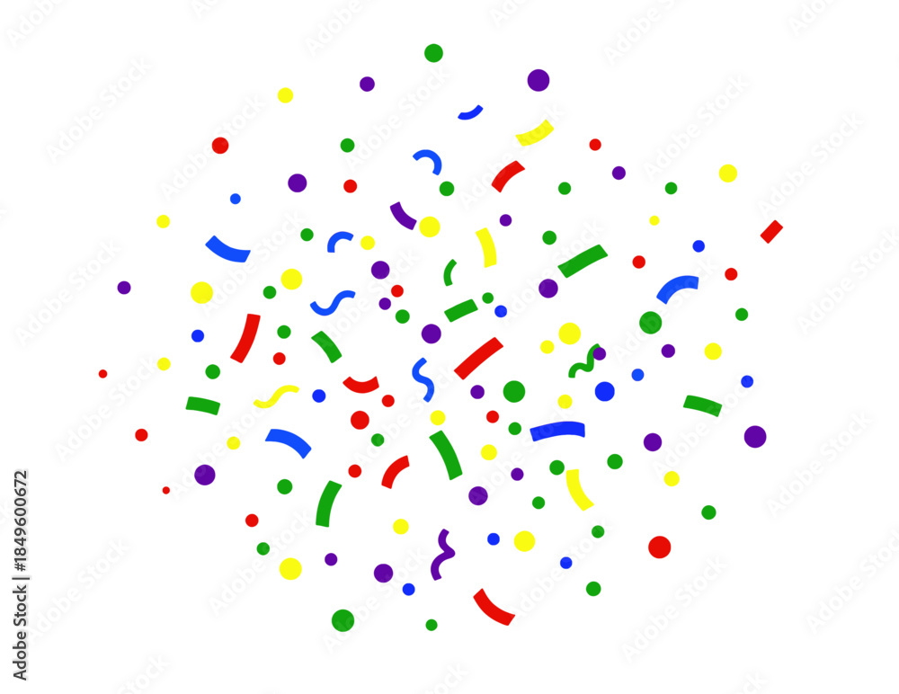 Obraz premium Colorful Shapes Flat Vector Illustration